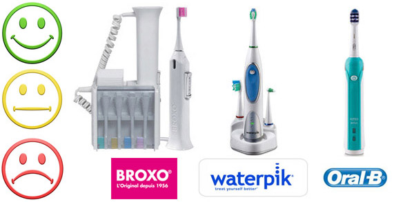 A vous de choisir entre Broxo, Oral-B, Waterpik