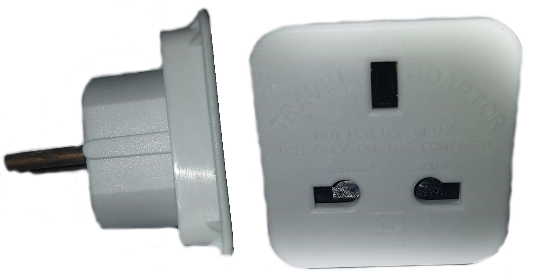 Adaptador EU Macho UK Hembra