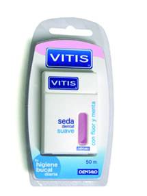 Vitis hilo dental con cera, flúor y menta 50m (Dentaid)