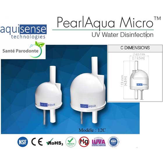 PearlAqua micro 12c sterilisation uvc led ultraviolets version sante parodonte