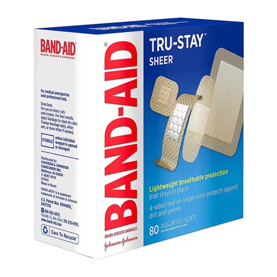 BRAND-AID 80 tiritas TRU-STAY COMFORT SHEEER