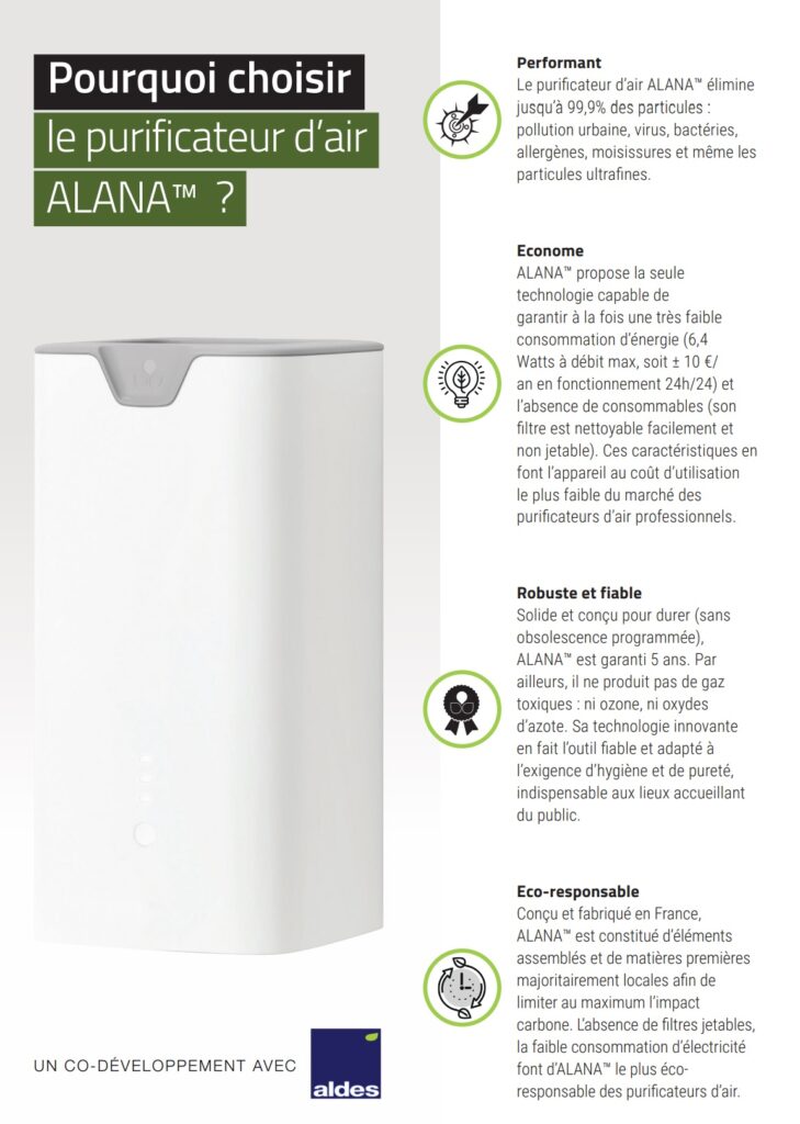 teqoya alana purificateur air avec filtre lavable a vie