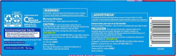 Bolsa de plástico Ziploc, cubierta protectora, Power Shield, bolsa de plástico, cierre deslizante