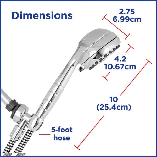 Waterpik XRO-763E PowerPulse 1.8 GPM Cabezal de ducha de mano con masaje, cromado - Imagen 3