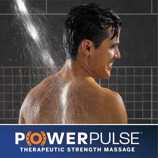 Waterpik XRO-763E PowerPulse 1.8 GPM Cabezal de ducha de mano con masaje, cromado - Imagen 9