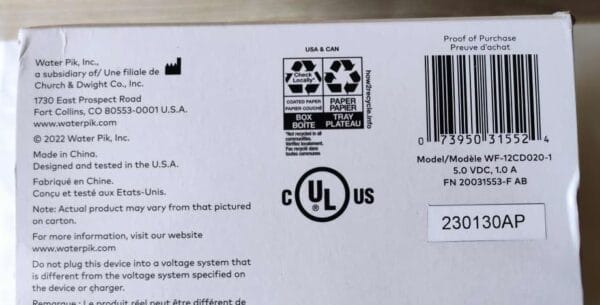 Irrigador bucal portátil Waterpik ION Professional WF12, para viajes y hogar (Blanco) - Imagen 19