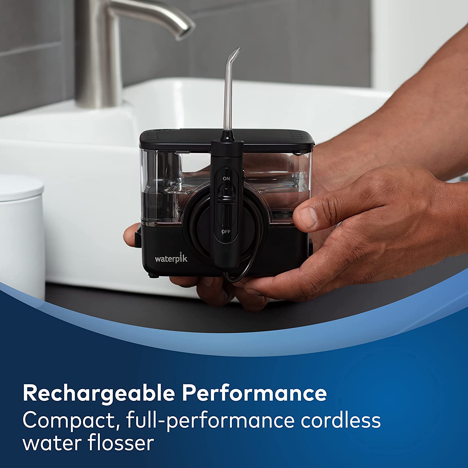 Irrigador bucal portátil Waterpik ION Professional WF12, para viajes y hogar (PRETA) - Imagen 16