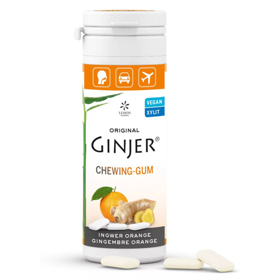 Lemon pharma chewing gum ginjer orange