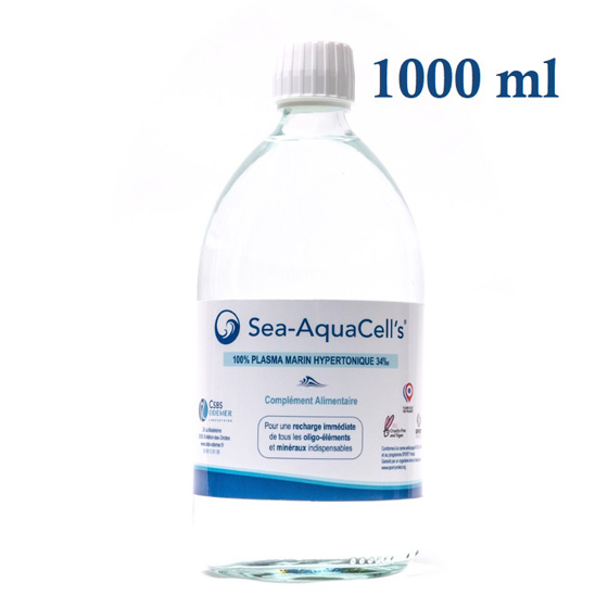 Agua de mar hipertónica de Sea-AquaCell. Plasma Marino ODEMER-CSBS 1000ML