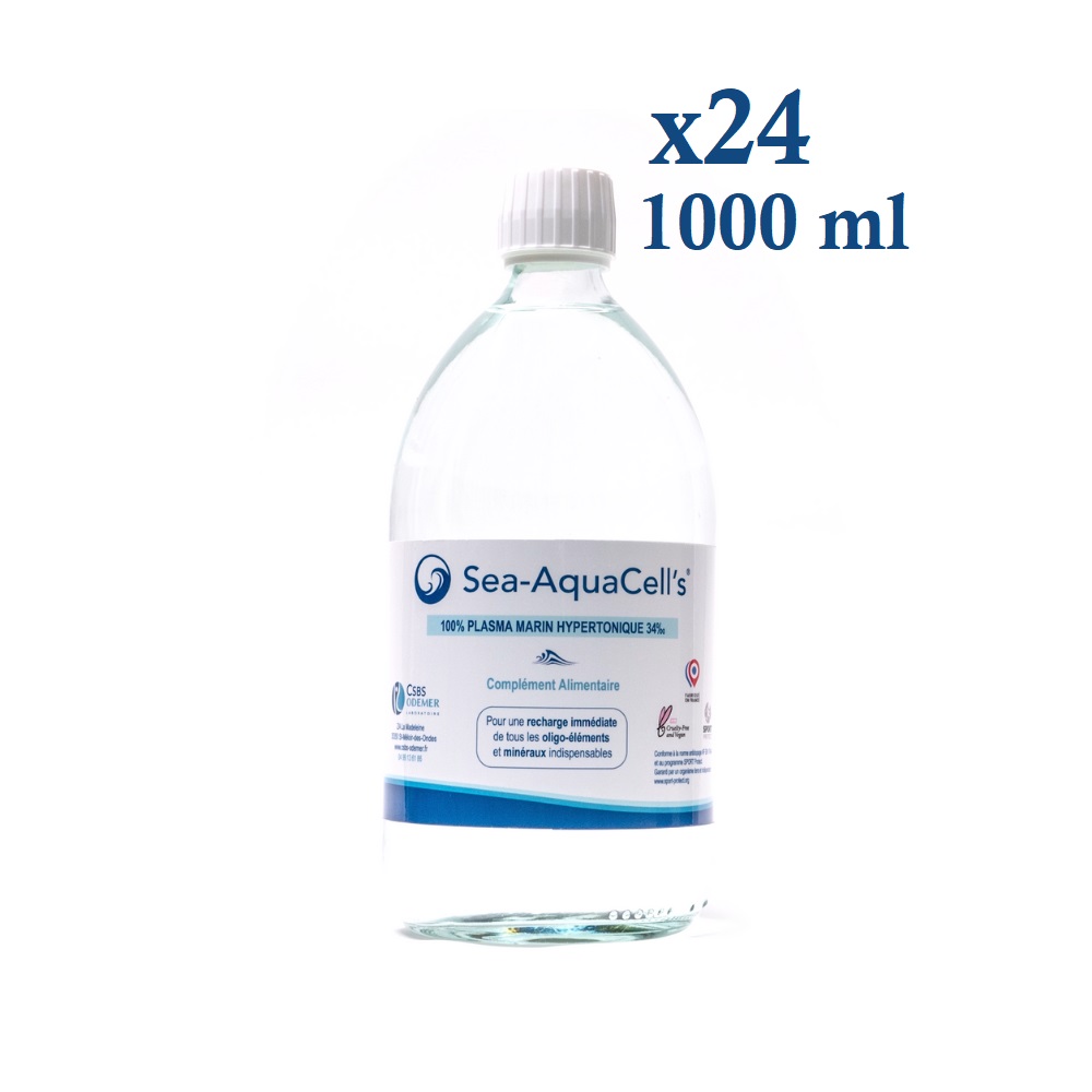 Agua de mar hipertónica de Sea-AquaCell. Plasma Marino ODEMER-CSBS 1000ML X24